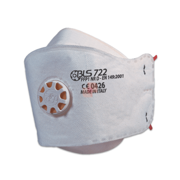 Flat Fold Protective Mask with Exhalation Valve Respirator BLS 722